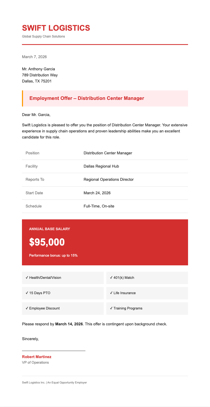 Logistics operational